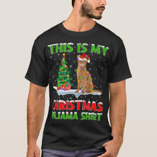 Abessijnse kattenkerstboomverlichting Dit is mijn  T-shirt