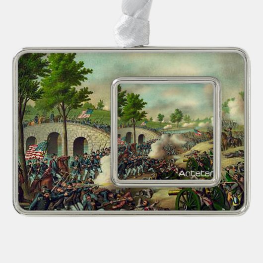 ABH Antietam Verzilverd Kader Ornament (Voorkant)