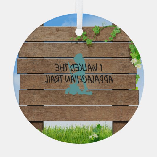 ABH Appalachian Trail Hiker Glass Ornament (Achterkant)