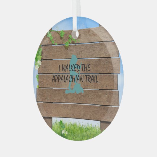 ABH Appalachian Trail Hiker Glass Ornament (Voorkant links)