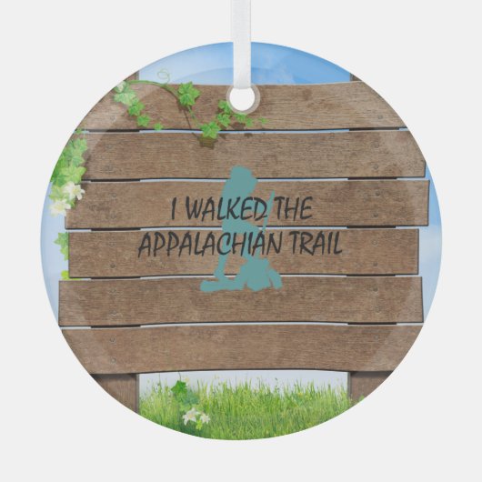 ABH Appalachian Trail Hiker Ornement en verre (Recto)