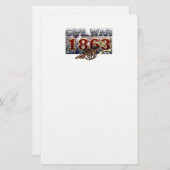 ABH Burgeroorlog 1863 Briefpapier (Voorkant / Achterkant)