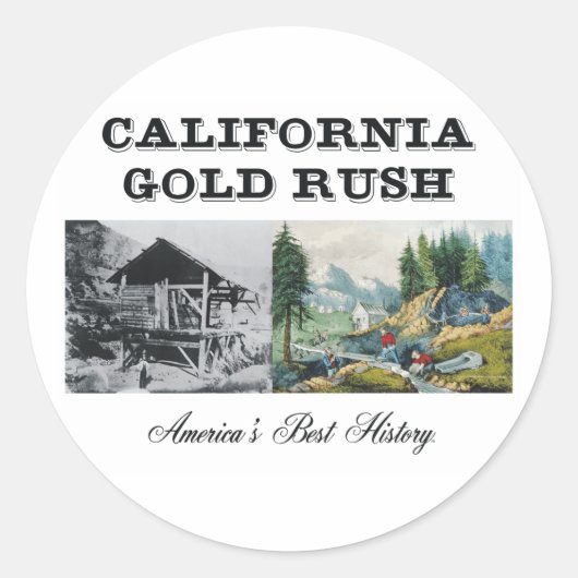 ABH California Gold Rush Ronde Sticker (Voorkant)