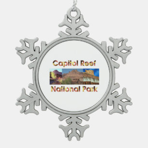 ABH Capitolreef Tin Sneeuwvlok Ornament