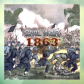 ABH Civil War 1863 Window Cling Raamsticker (Vel 3)