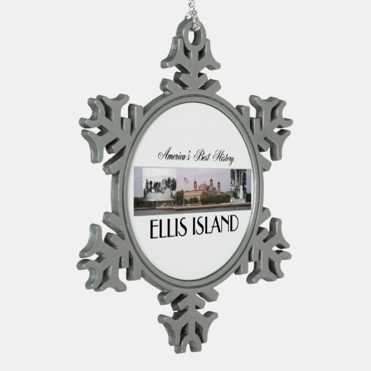 ABH Ellis Island Tin Sneeuwvlok Ornament (Links)