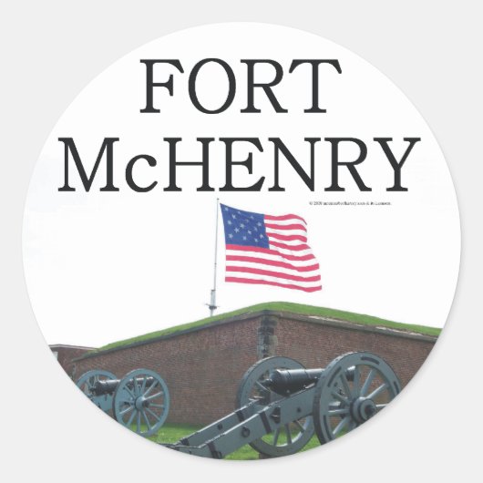 ABH Fort McHenry Ronde Sticker (Voorkant)