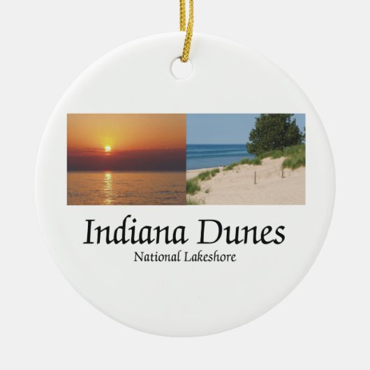ABH Indiana Dunes Keramisch Ornament (Voorkant)