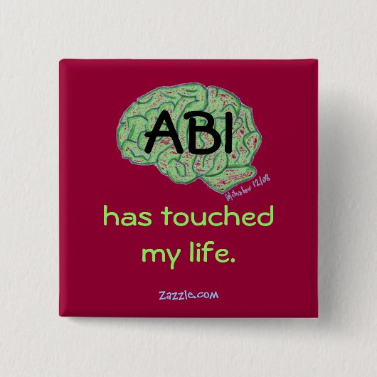 ABI-bewustmakingsknop Vierkante Button 5,1 Cm (Voorkant)