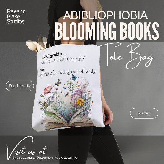 Abibliophobia Blooming Sac fourre-tout de livres