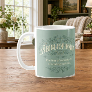 Abibliophobia Mug Peur de Manquer de Livres