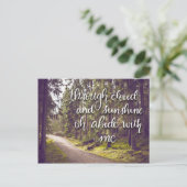 Abide Avec Moi Hymn Hand Lettré Carte Postale (Debout devant)