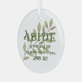 Abide bij mij Christelijk Glas Ornament (Voorkant links)