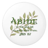 Abide bij mij Christelijk Keramische Knop (Voorkant)