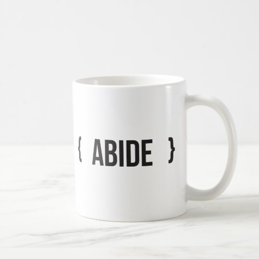 Abide - Brackset - zwart en wit Koffiemok (Rechts)