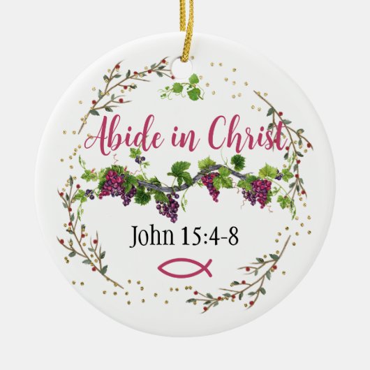 Abide in Christus Keramisch Ornament (Voorkant)