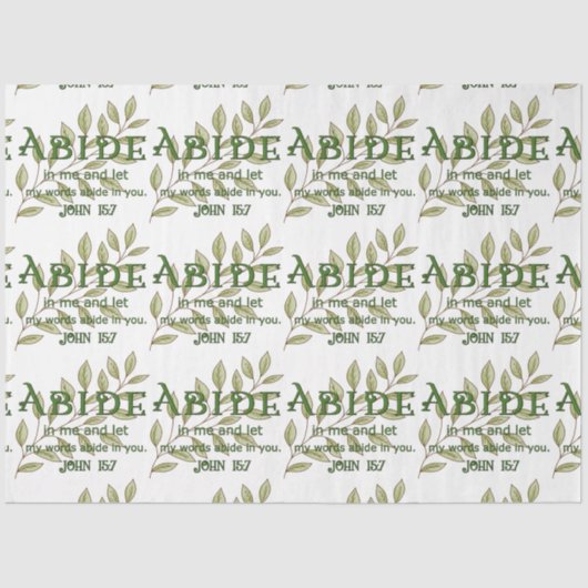 Abide in me Christelijk weefselpapier Tissuepapier (Voorkant)