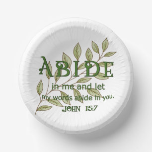 Abide in me Christelijke papieren Bowls Papieren Kommen