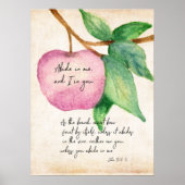 Abide in me Fruitful Apple Poster (Voorkant)