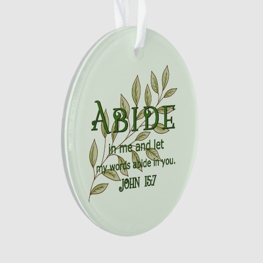 Abide in mij ornament (voorkant)