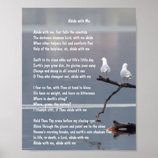 Abide with Me Church Christian Hymn Art Poster (Devant)