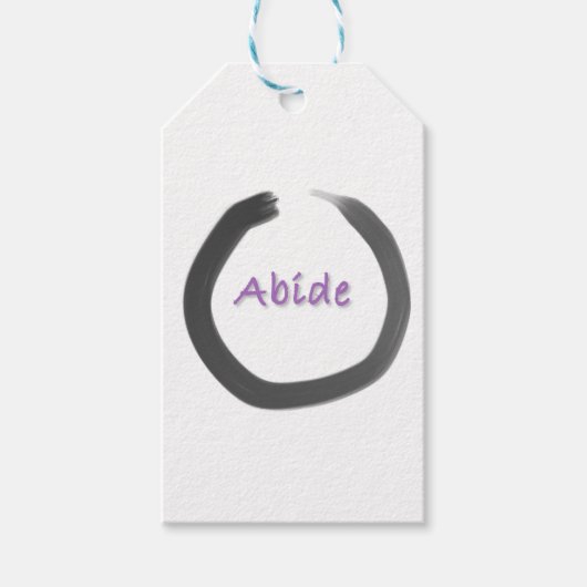 Abide Zen Buddhist Enso Cirkel Cadeaulabel (Voorkant)
