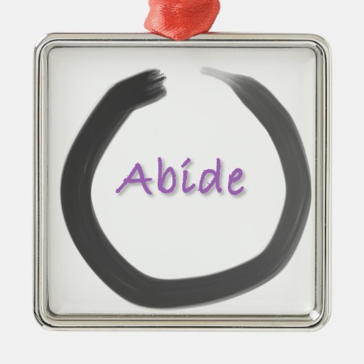 Abide Zen Buddhist Enso Cirkel Metalen Ornament (Voorkant)