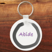 Abide Zen Buddhist Enso Cirkel Sleutelhanger (Voorkant)