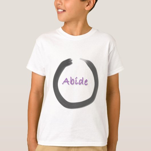 Abide Zen Buddhist Enso Cirkel T-shirt (Voorkant)