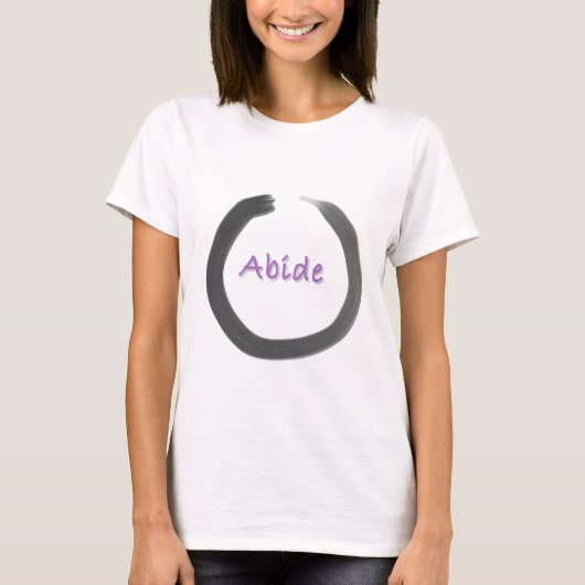 Abide Zen Buddhist Enso Cirkel T-shirt (Voorkant)