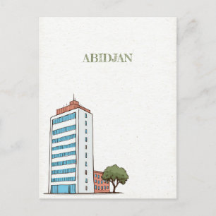 Abidjan Ivoorkust Travel Briefkaart