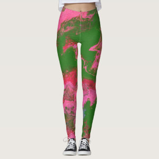 Abigail 2 Crazy Rose Vert Leggings Abstraits