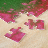 Abigail 3 Rose Vert Abstrait Puzzle (Côté)