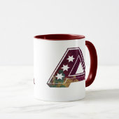 ABIGAIL -A- kastanjebruin  grunge Mok (Voorkant rechts)