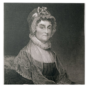 Abigail Adams, gegraveerd door G.F. Storm (fl.c.18 Tegeltje