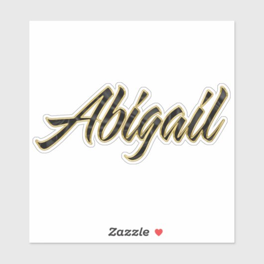 Abigail black gold Lettering Aufkleber Sticker (Vel)