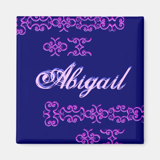 Abigail Designer Name I Magnet Magneet (Voorkant)