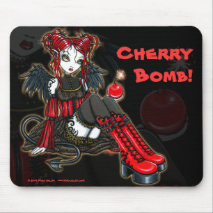 "Abigail" Gothic Cherrybom Devil Fairy Mousepad Muismat