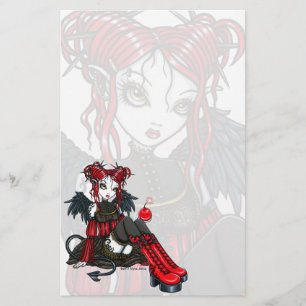"Abigail" Gothic Fairy Cherrybom Angel Stationery Briefpapier