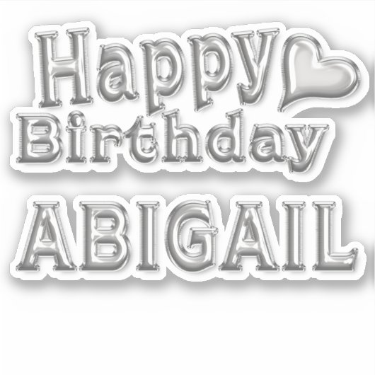 Abigail Happy Birthday Autocollants (Devant)