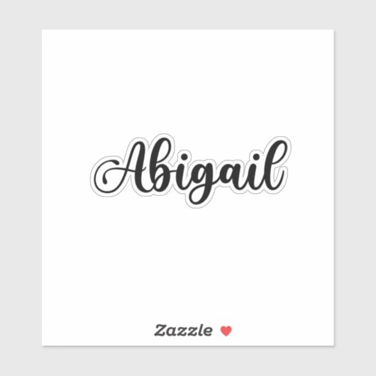 Abigail Naam - Handgeschreven kalligrafie Sticker (Vel)