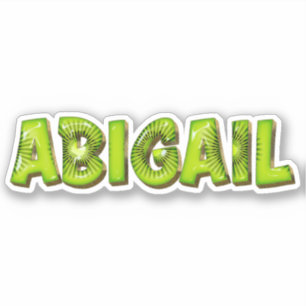 Abigail Name Kiwi Design Autocollants Autocollants