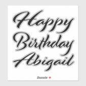 Abigail Name Vorname black Sticker Geburtstag (Vel)