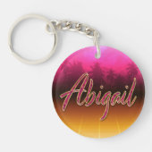 Abigail Prénom Golden rose Porte-clés (Devant)