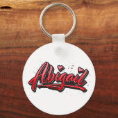 Abigail rode Hart Graffiti sleutelhanger (Voorkant)