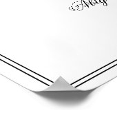 Abigail Simple Unplugged Ceremony Sign Poster (Hoek)