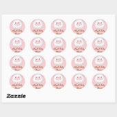 Abigail's Baby shower Ronde Sticker (Vel)