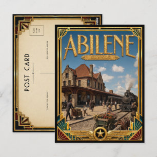 Abilene Kansas Vintage Art Deco Gouden Tijdperk Briefkaart