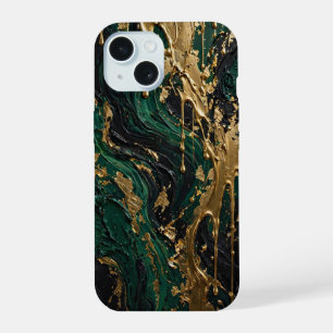 Abîme d'émeraude - Luxueux liquide vert noir et or
