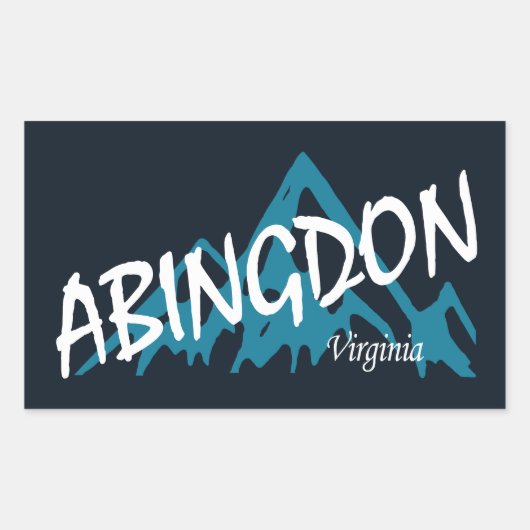 Abingdon Virginia Mountains Rechthoekige Sticker (Voorkant)